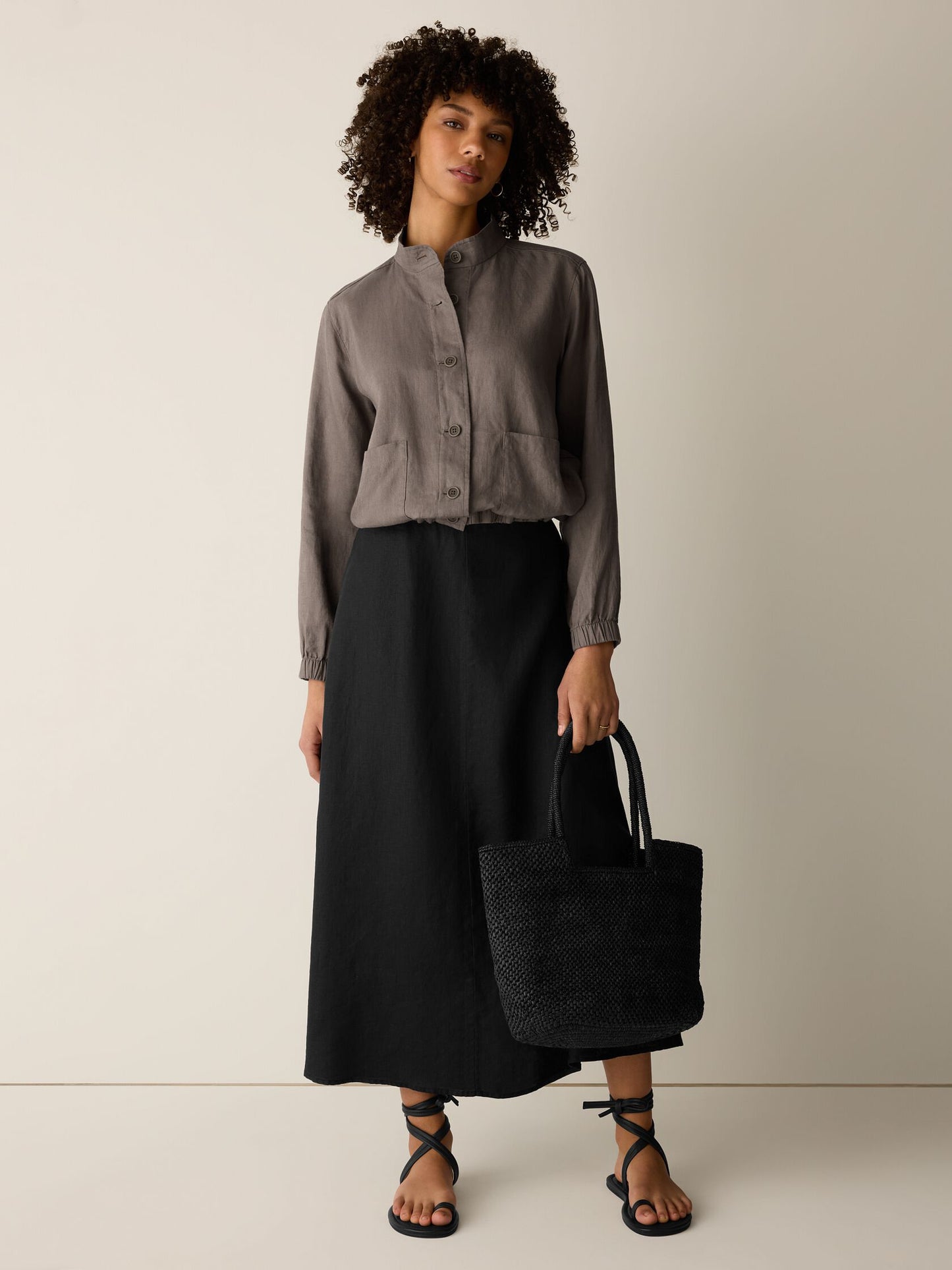 Organic Linen Flight Jacket