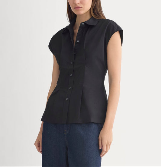 Muscle Shirt in Lightweight Cotton | Black