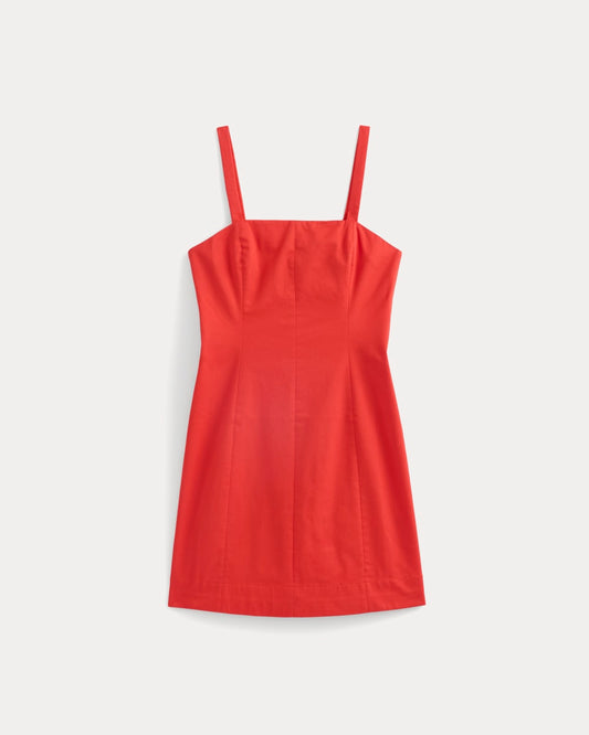 Seamed Mini Dress | Fiery Red