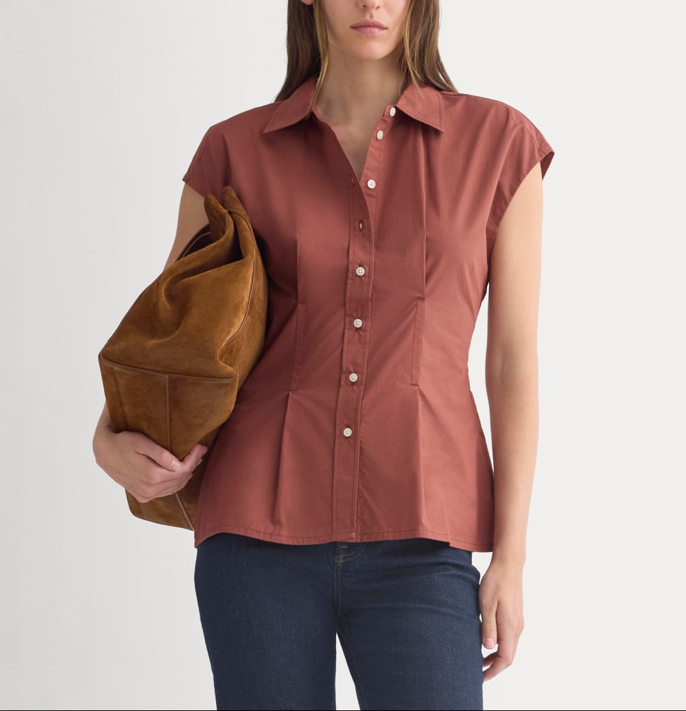 Muscle Shirt in Lightweight Cotton | Henna Red