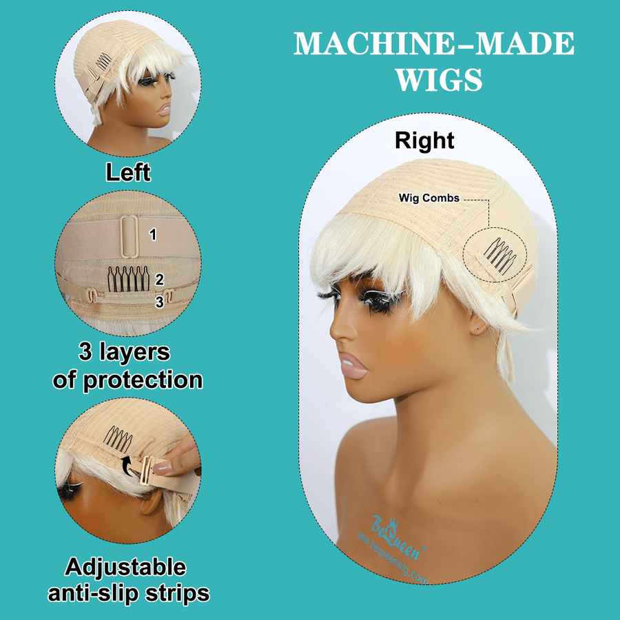 Sexy Mattified Platinum Special Wave Pixie Wig