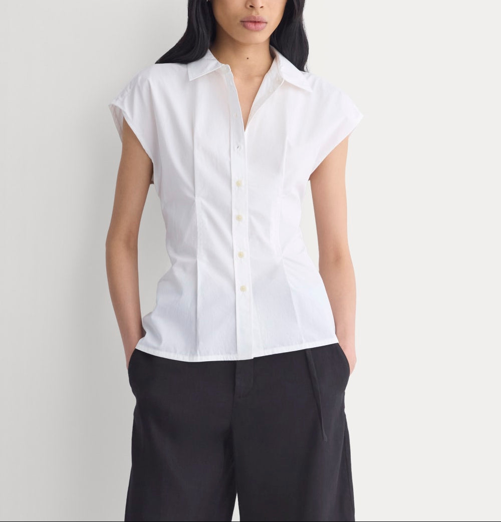 Muscle Shirt in Lightweight Cotton | White