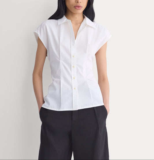 Muscle Shirt in Lightweight Cotton | White