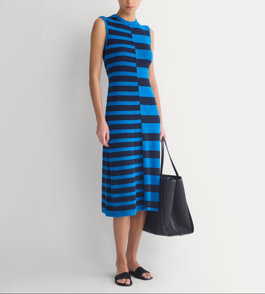 Striped Sweater Midi Dress | Imperial Blue/True Navy Duo Stripe