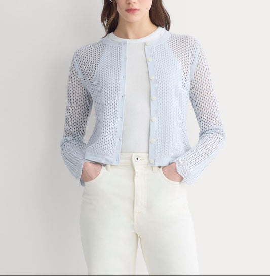 Lace-Knit Cardigan | Skywriting