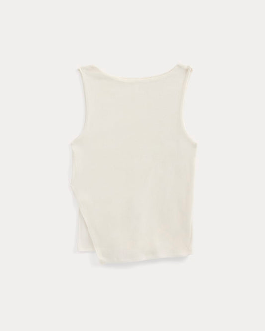 Tissue Boatneck Tank with Side Tie | Bone