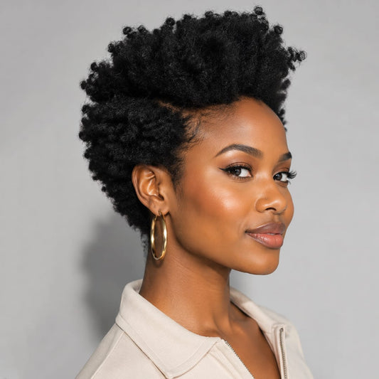 Pixie Lace Full Density Afro Curl Wig For Black Women