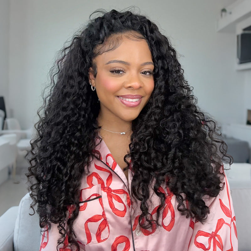 [WEAR GO HALF WIG]Water Wave Half Wig Invisible Hairline