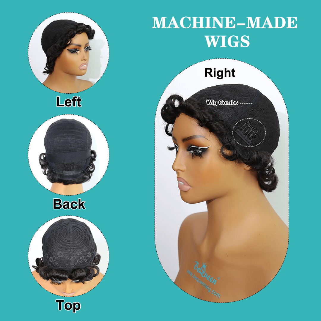 Short Cut Machine Made Short Wig