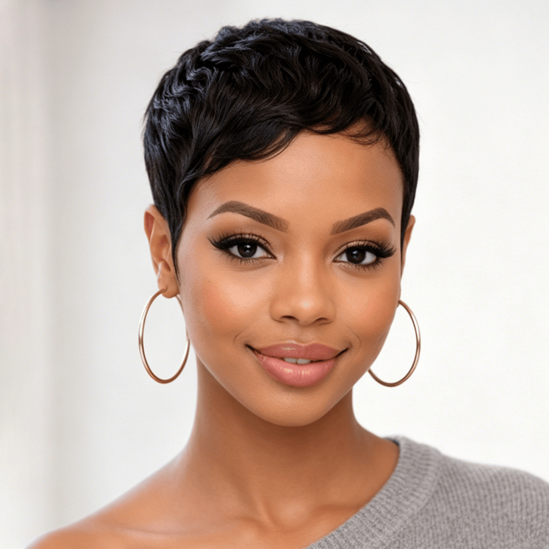 Short Cut Machine Made Short Wig