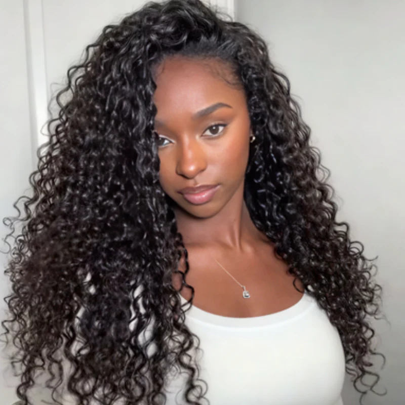 [WEAR GO HALF WIG]Water Wave Half Wig Invisible Hairline
